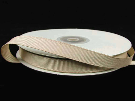 Taśma 9mm ryps poliestrowa jasny beż