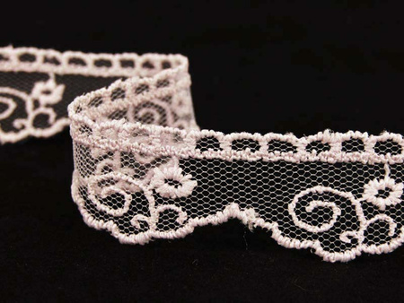 Koronka 1,8cm tiulowa pudrowy róż
