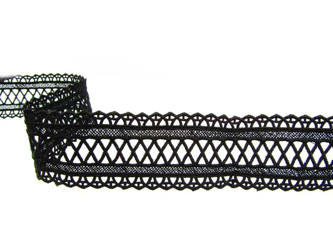 Wstawka 6cm gipiurowa poly czarna