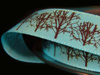Wstążka 15mm tafta TREES turkus