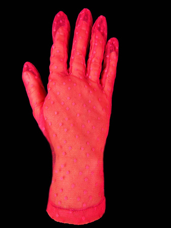 Rękawiczka tiul kropka amarant