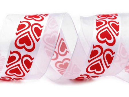 Wstążka 65mm organtyna SERCA biała