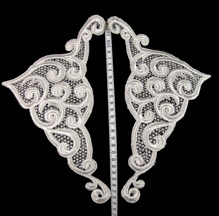 Kołnierzyk damski gipiura biały