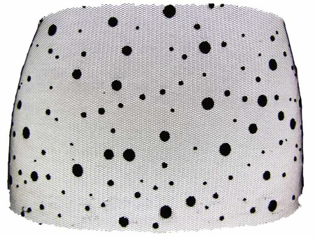 Taśma 16cm tiulowa kropki czarna