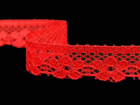 Koronka 1,2cm stabilna czerwona