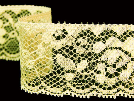 Koronka 3cm stabilna beż złoty