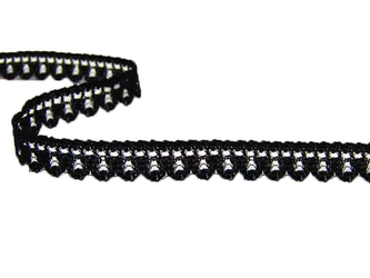 Koronka 1cm stabilna czarna