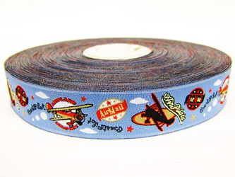 Taśma 20mm żakard SAMOLOT granatowa