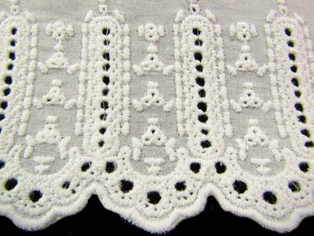 Koronka 8cm haft angielski biała