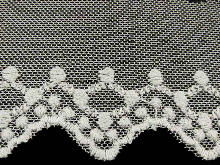 Koronka 5cm tiulowa popiel