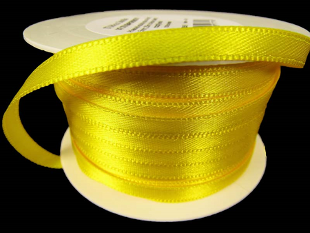 Wstążka 5mm atłas żółta