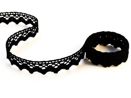 Koronka 1,7cm bawełniana czarna