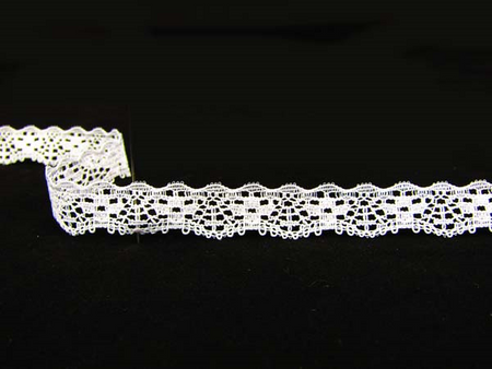 Koronka 1cm stabilna biała