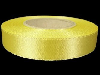 Wstążka 15mm atłas bladożółta