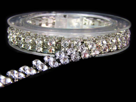 Taśma 4mm łańcuch dwurzędowa cyrkonia