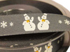Wstążka 15mm tafta SNOWMAN popiel