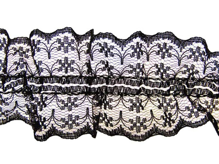 Taśma 45mm elastyczna koronka czarna