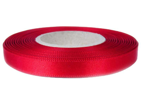 Wstążka 10mm atłas czerwona