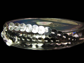 Taśma cekinowa 6mm srebrna
