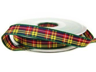 Wstążka 10mm kratka szkocka Buchanan