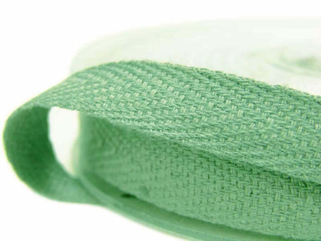 Taśma 10mm bawełniana jodełka szałwia