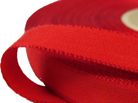 Taśma 12mm bawełniano-wiskozowa czerwona