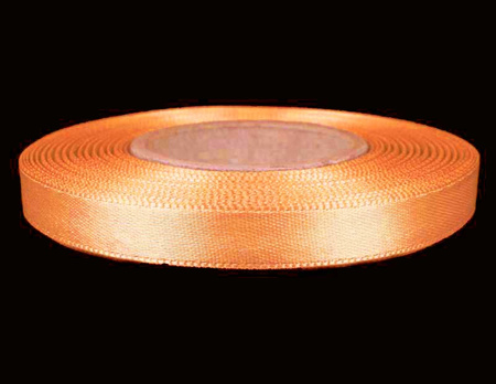 Wstążka 10mm atłas morela