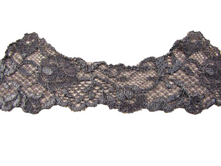 Koronka 5,5cm elastyczna ciemny popiel