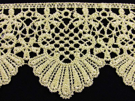 Koronka 7cm gipiurowa jasnozłota