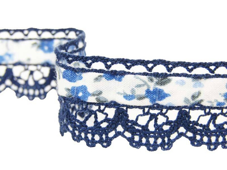 Koronka 1,9cm poliestrowa jasny granat