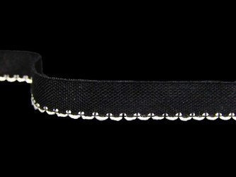 Taśma 0,9cm bawełniana OBSZYWKA czarna