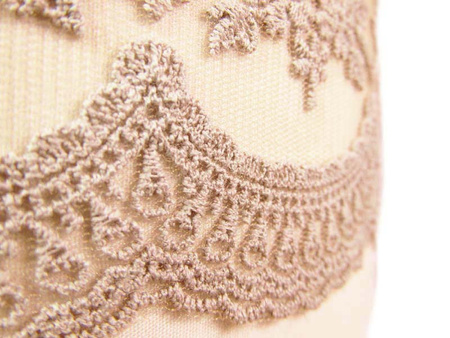 Koronka 7,5cm tiulowa antyczny róż