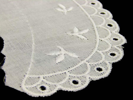 Kołnierzyk BEBE haft bawełna biały