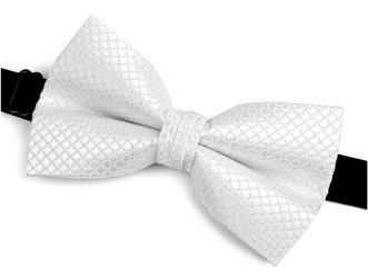 Muszka unisex podwójna biała