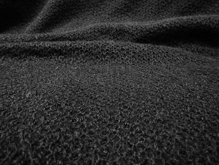 Tkanina 170cm wełna jedwabno-poliestrowa czarna
