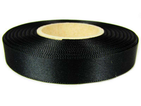 Wstążka 15mm atłas czarna
