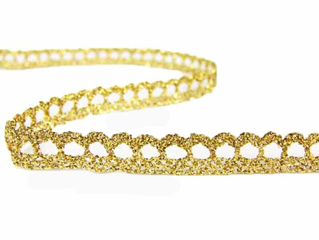 Koronka 0,8cm metaliczna złota