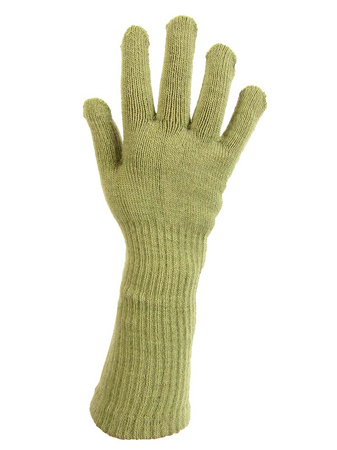 Rękawiczka młodzieżowa 3/4 dziana zielona