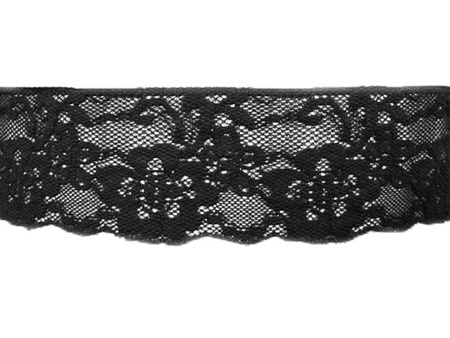 Koronka 7cm elastyczna czarna