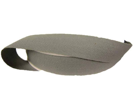 Taśma 18mm bawełniana jodełka popiel stalowy