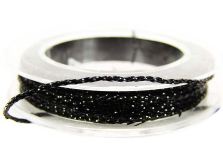Sznurek 1mm metalizowany czarny