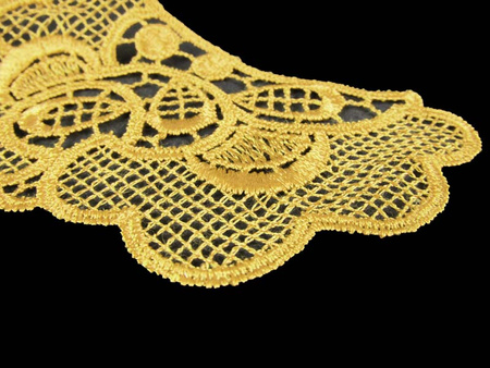 Kołnierzyk damski gipiura złoty