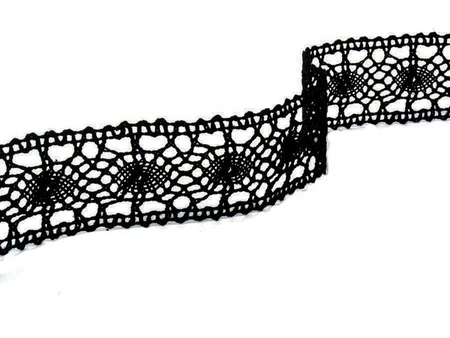 Wstawka 4,3cm bawełniana czarna