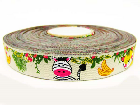 Taśma 16mm żakard AFRICA beż