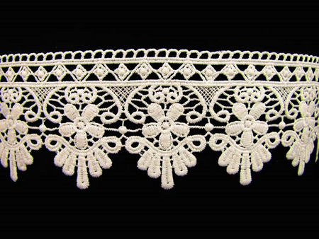 Koronka 8,5cm gipiurowa poly kość słoniowa