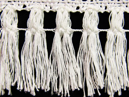 Taśma 7cm FRĘDZEL bawełna biała