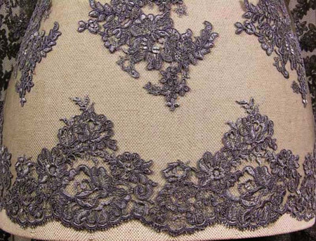 Koronka 140cm tiulowa haft koder grafit