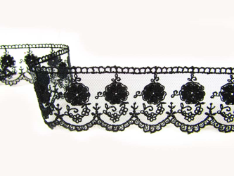 Koronka 4,5cm tiulowa czarna