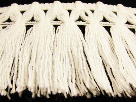 Taśma 8cm FRĘDZEL poly ecru