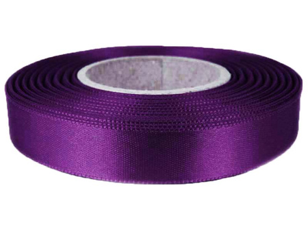 Wstążka 15mm atłas fiolet ciemny
